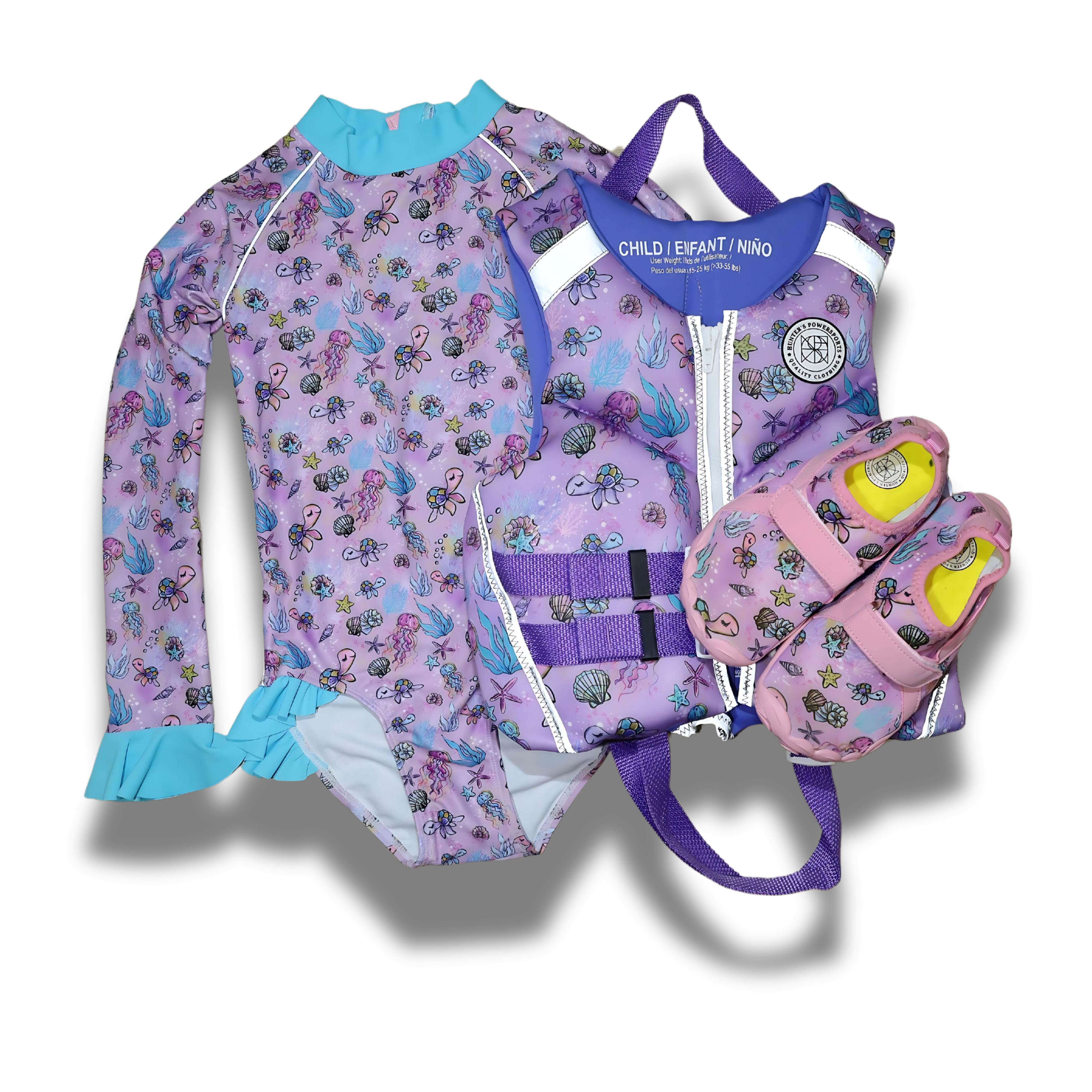 Purple Turtle Child's Life Vest | Girl's Reflective Safety | Buy Now
