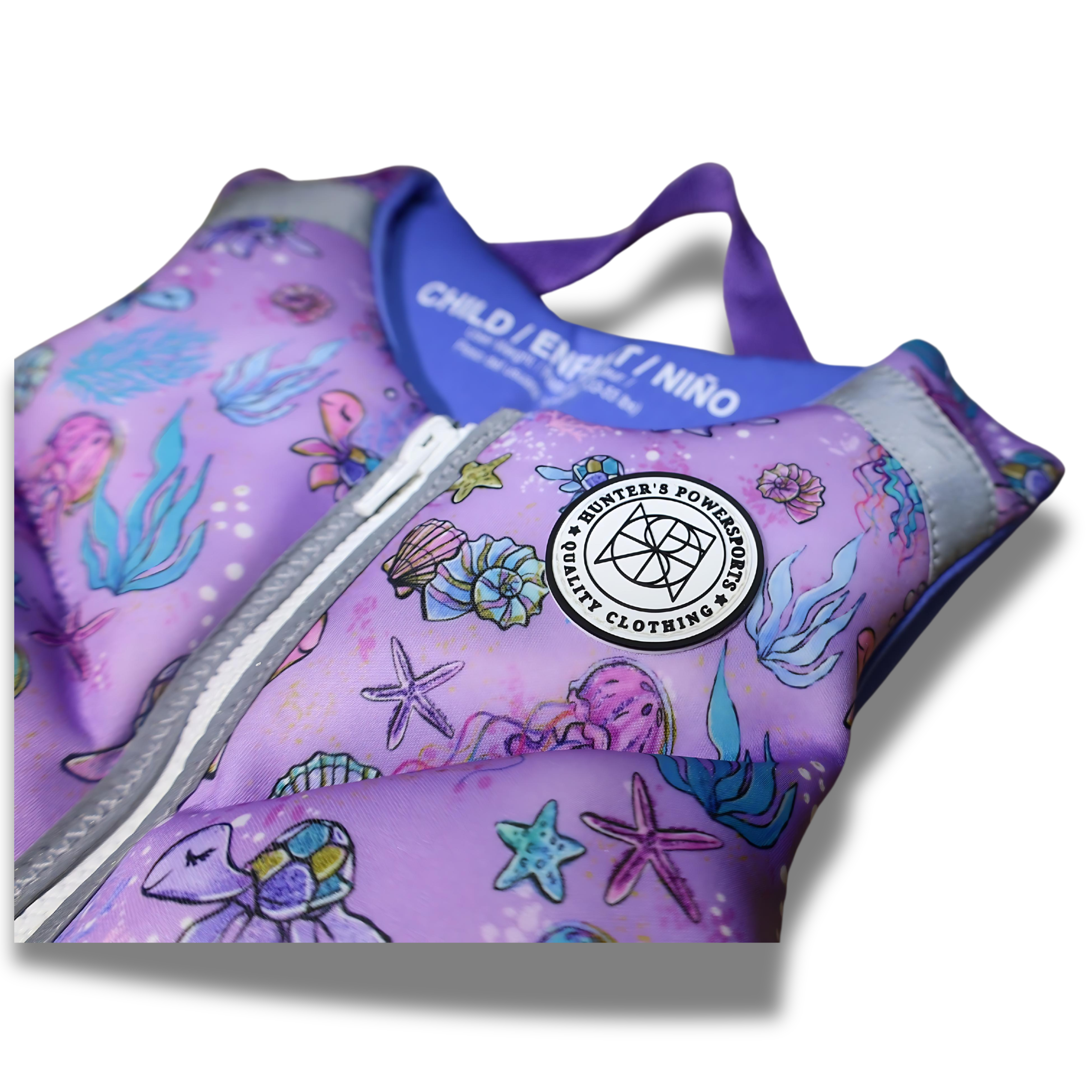 Purple Turtle Child's Life Vest | Girl's Reflective Safety | Buy Now