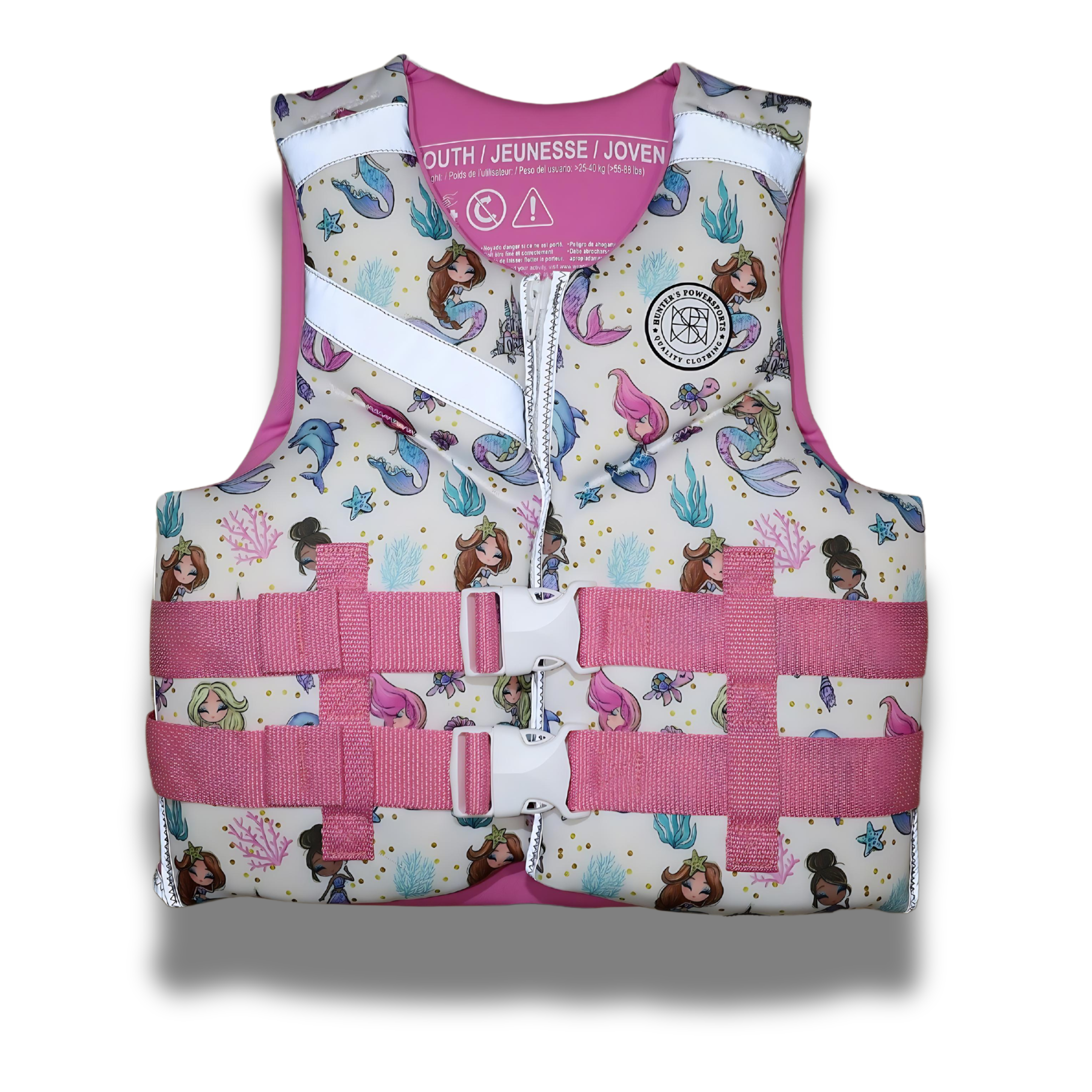 Pink Mermaid Youth Life Vest | Girl's Safety Gear | Buy Now